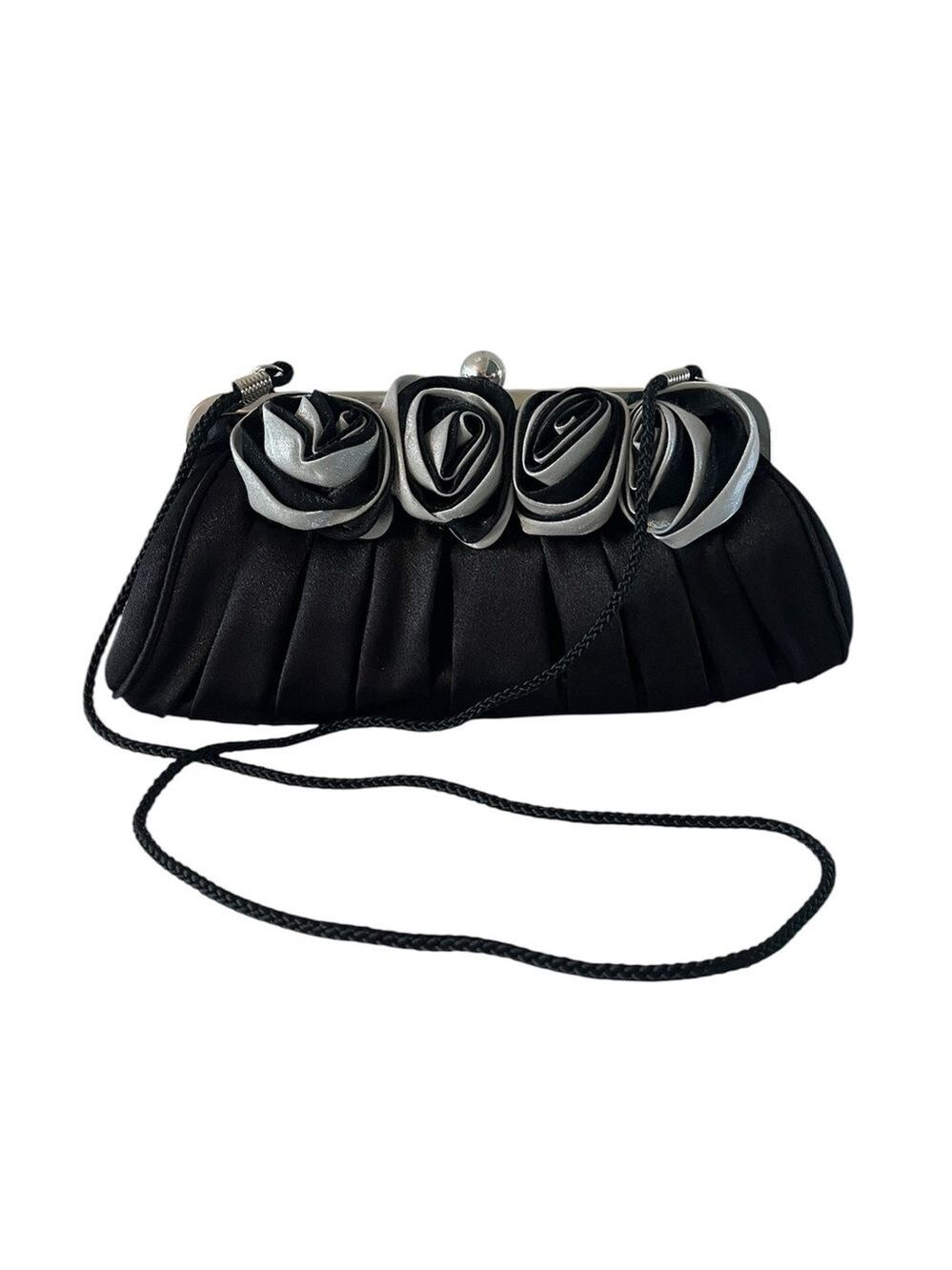 Elegant Black and Silver Clutch